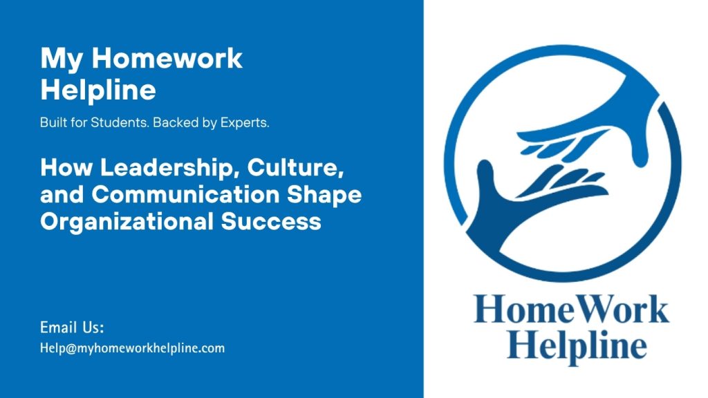 organizational success leadership culture communication