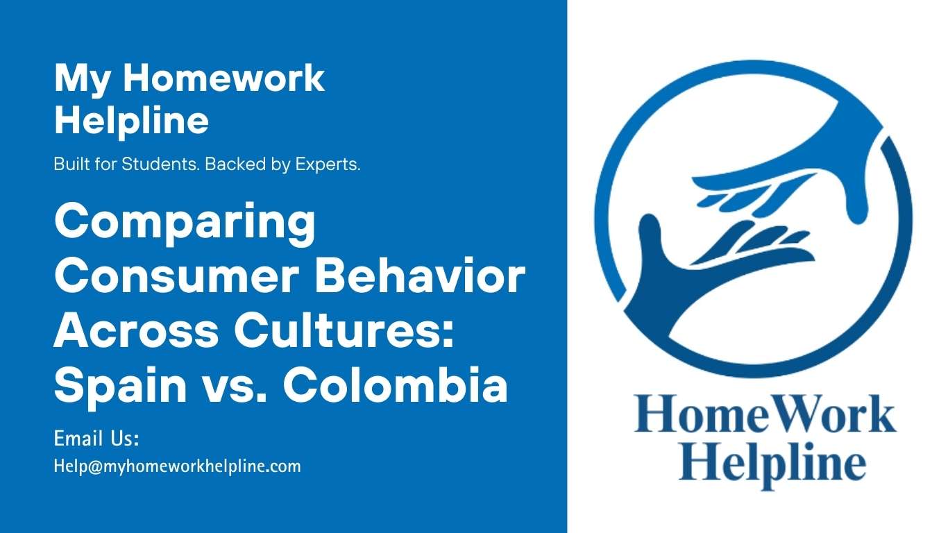 This essay examines a cross-cultural psychology study on consumer behavior between Spanish and Colombian participants. It investigates how cultural values, indulgence levels, and perceptions influence online purchasing behavior, highlighting significant cultural differences and offering insights into how cross-cultural psychology shapes buying patterns and decision-making in diverse markets.