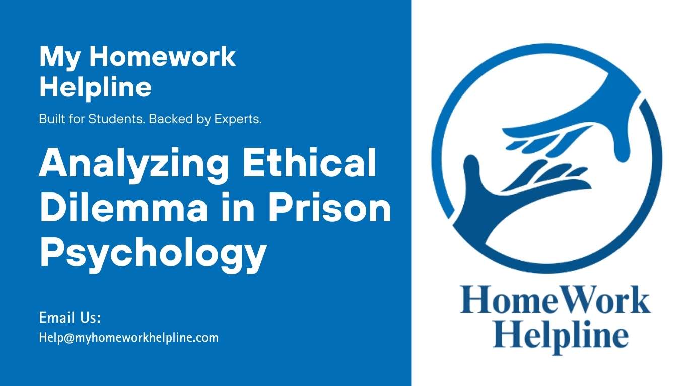 This academic paper examines an ethical dilemma in prison psychology, focusing on an Alabama Department of Corrections psychologist faced with moral conflicts. It applies Kidder’s four typologies—justice vs mercy, truth vs loyalty, individual vs community, and short-term vs long-term—to evaluate the ethical responsibility of advocating for disabled inmates’ rights over job security.