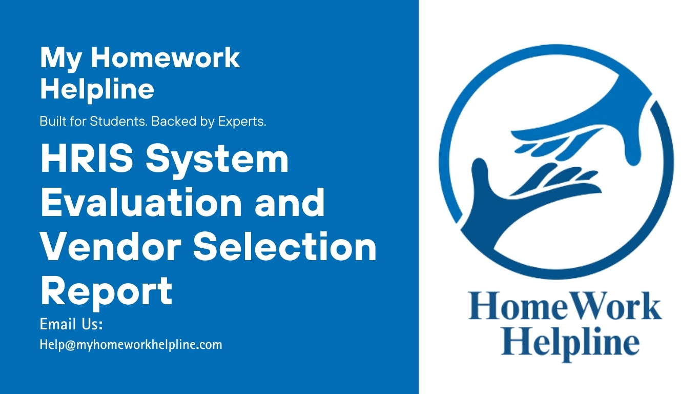 HRIS system evaluation and vendor selection report academic paper analyzing Zenefits and Paycor. This research paper covers cost analysis, customization, training, ROI, integration, scalability, and employee self-service features. Ideal for business studies students seeking assignment guidance, homework assistance, essay writing support, or review of article formats for HRIS and payroll system evaluation.