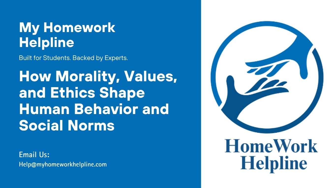 Morality, values, and ethics are interconnected concepts that shape human behavior, decision-making, and social expectations. Morals are personal beliefs shaped by culture and society, values guide life choices based on what individuals consider important, and ethics provide practical frameworks for right and wrong actions in both personal and professional settings.