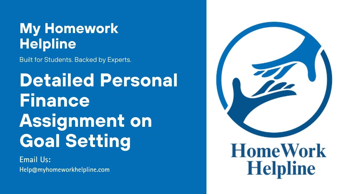 This personal finance assignment explores how individuals can set short-term, intermediate, and long-term financial goals to achieve financial independence. The paper covers budgeting, debt elimination, emergency funds, education savings, home investment, retirement planning, and real estate investment. It highlights strategic saving habits and planning techniques that help build long-term financial stability and security.