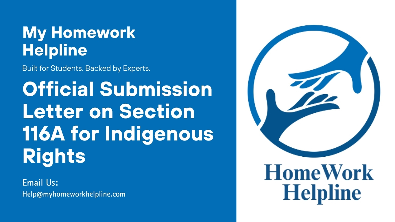 Official submission letter to the Joint Select Committee for the Constitutional Recognition of Indigenous Australians regarding the inclusion of Section 116A in the Australian Constitution. The letter discusses Indigenous rights, protection against racial discrimination, religious freedom, and the legal and societal importance of enshrining Section 116A to safeguard Aboriginal and Torres Strait Islander peoples’ rights.