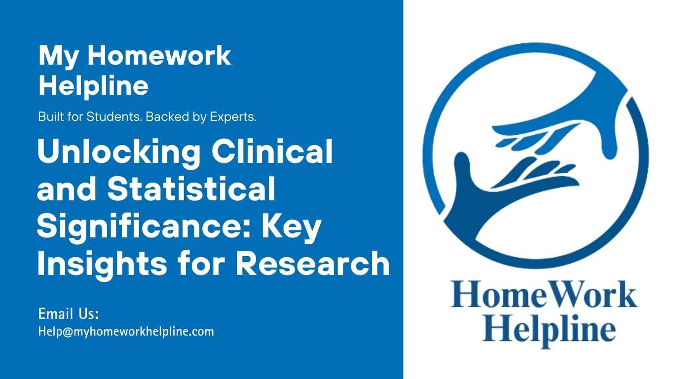 This academic essay explains clinical significance and statistical significance, highlighting their differences and practical importance in research. Learn how to evaluate treatment effectiveness, apply clinical significance, and interpret statistical results for assignments, research papers, or projects in nursing and healthcare. Improve your academic outcomes with clear, evidence-based analysis.