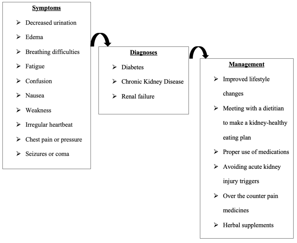 Concept map for managing a patient with renal failure at the health community setting