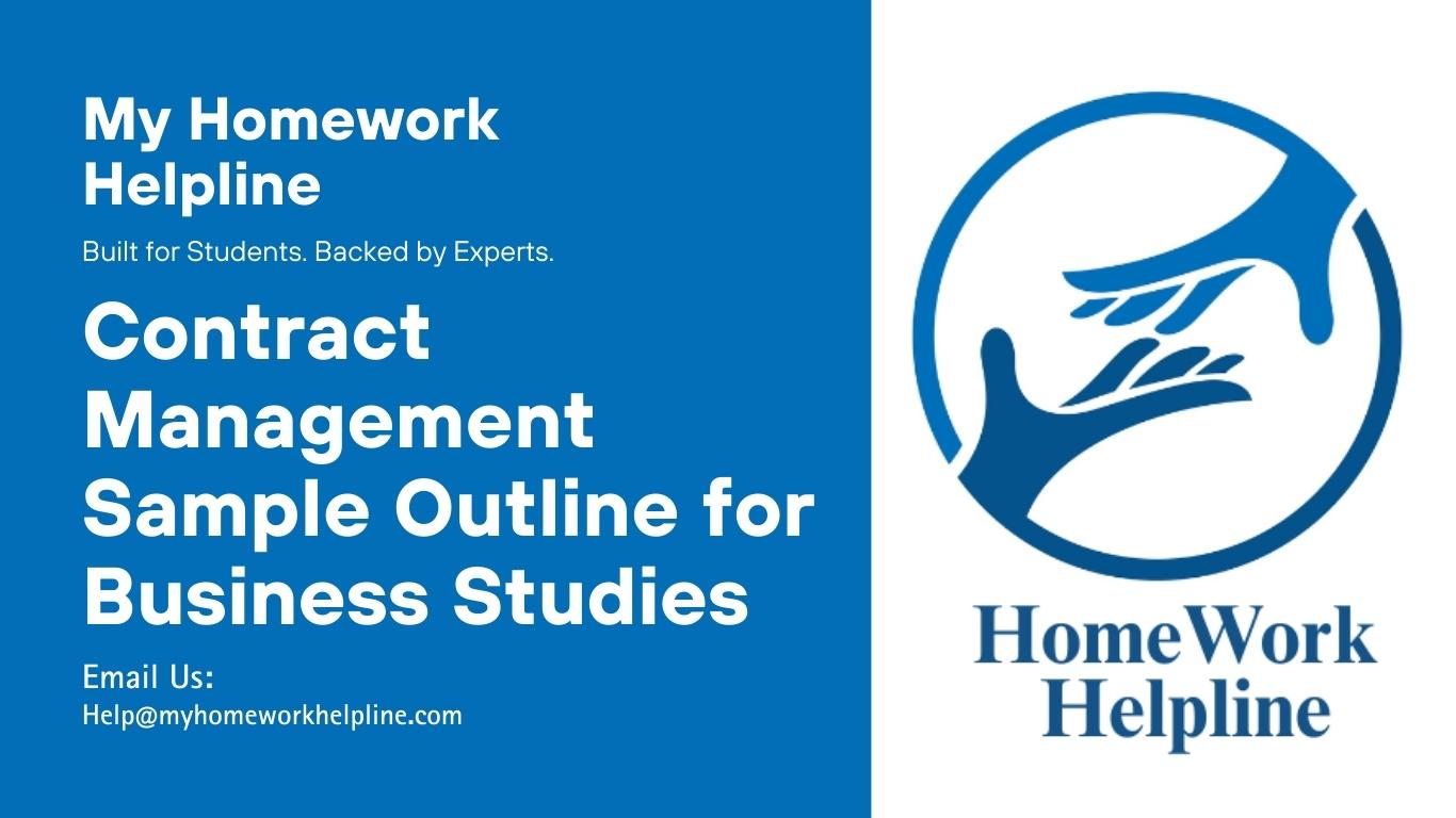 This Contract Management sample outline provides a detailed framework for business studies assignments. It covers employer training, fixed-price contracts, UCC terms, contract drafting, and stakeholder communication, making it an ideal academic paper or research paper reference for students preparing business studies homework or assignments.