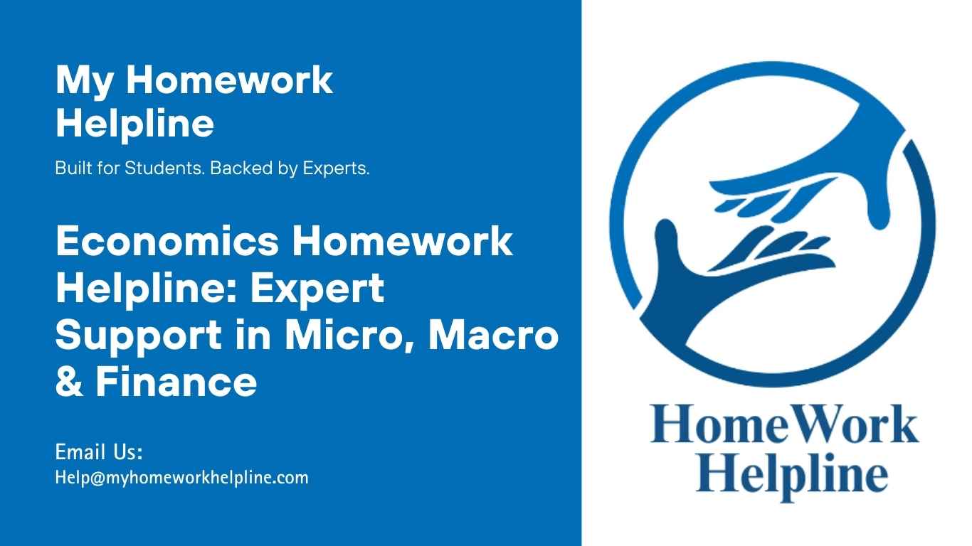 Our Economics Homework Helpline provides human-written support for homework in microeconomics, macroeconomics, econometrics, international trade, development economics, and financial markets. Each solution is carefully crafted to ensure academic rigor, practical insights, and clear explanations, helping students submit high-quality, original homework while strengthening their understanding of economic concepts.