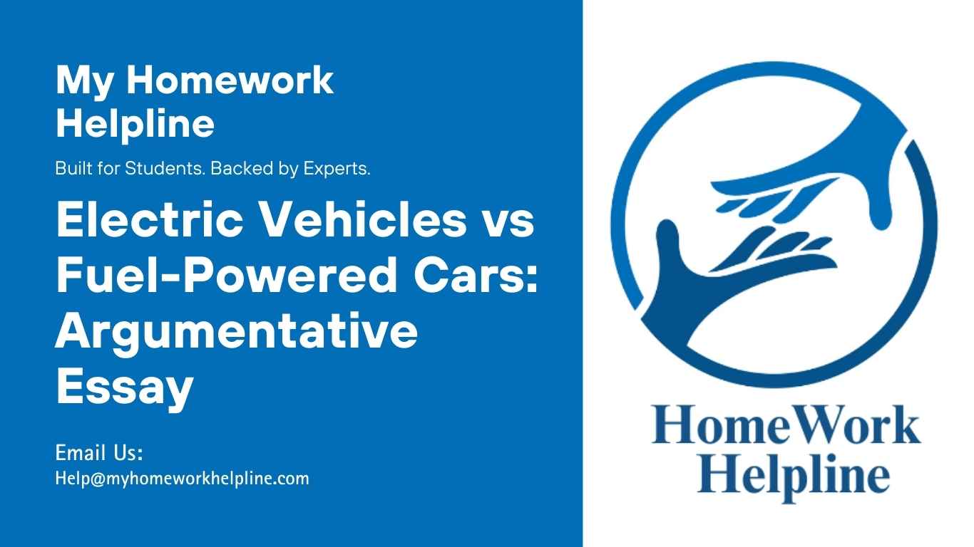 Argumentative essay discussing whether electric vehicles should replace fuel-powered cars, analyzing pros and cons such as driving range, cost, environmental impact, and efficiency. This essay provides detailed evidence, persuasive arguments, and comparative evaluation suitable for students seeking guidance on research papers, assignments, or academic essays in English literature, science, or technology studies.