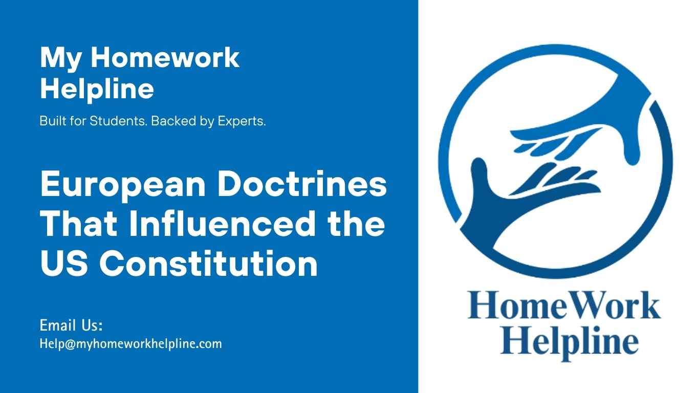 This academic essay on European legal doctrines explores how principles such as popular sovereignty, separation of powers, and checks and balances shaped the United States Constitution. The paper analyzes the role of Magna Carta, the Bill of Rights, and the Articles of Confederation in advancing democracy, citizenship, and governance. This research paper highlights the historical influence of European doctrines on American constitutional law.