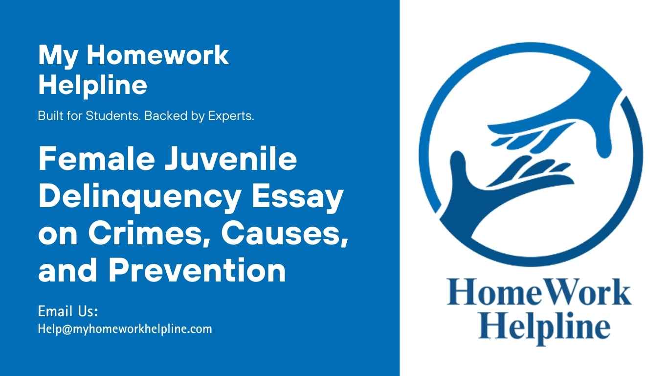 This essay paper on female juvenile delinquency explores differences between male and female offenders, the crimes for which young women are arrested, and the social, psychological, and educational influences that shape delinquent behavior. The academic paper also reviews trends in arrests, prevention strategies, sanctions, and rehabilitation programs tailored to address the unique needs of female juvenile offenders within the justice system.