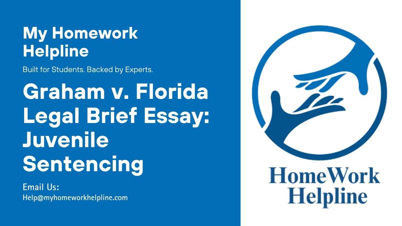 A Graham v. Florida legal brief essay analyzing the Supreme Court’s 2010 ruling that juvenile offenders cannot be sentenced to life without parole for non-homicide crimes. This academic paper highlights constitutional arguments under the Eighth Amendment, differences between juvenile and adult sentencing, and the role of rehabilitation. It serves as a valuable essay, assignment, or research paper reference for law and criminal justice students.