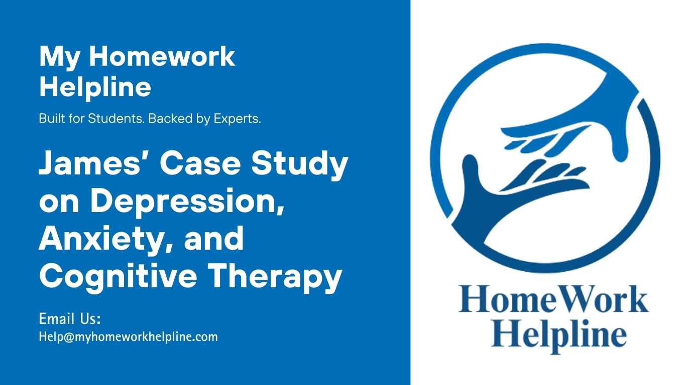 Academic paper presenting a vignette case study analysis of James, a 42-year-old Hispanic American experiencing depression, anxiety, insomnia, and alcohol use. The essay applies DSM-5 diagnostic criteria and explores motivational interviewing and cognitive therapy approaches. This research paper demonstrates assessment, treatment planning, and culturally informed interventions for James’ psychological and behavioral challenges.