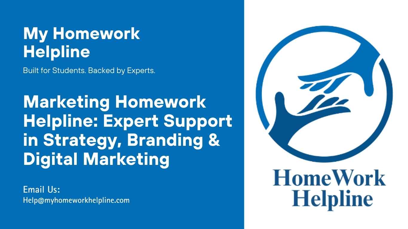 “Our Marketing Homework Helpline service provides expert, human-written assignment support in consumer behavior, digital marketing, branding, market research, and strategy. Each paper includes plagiarism and AI reports to ensure original, high-quality, and academically accurate work for students.