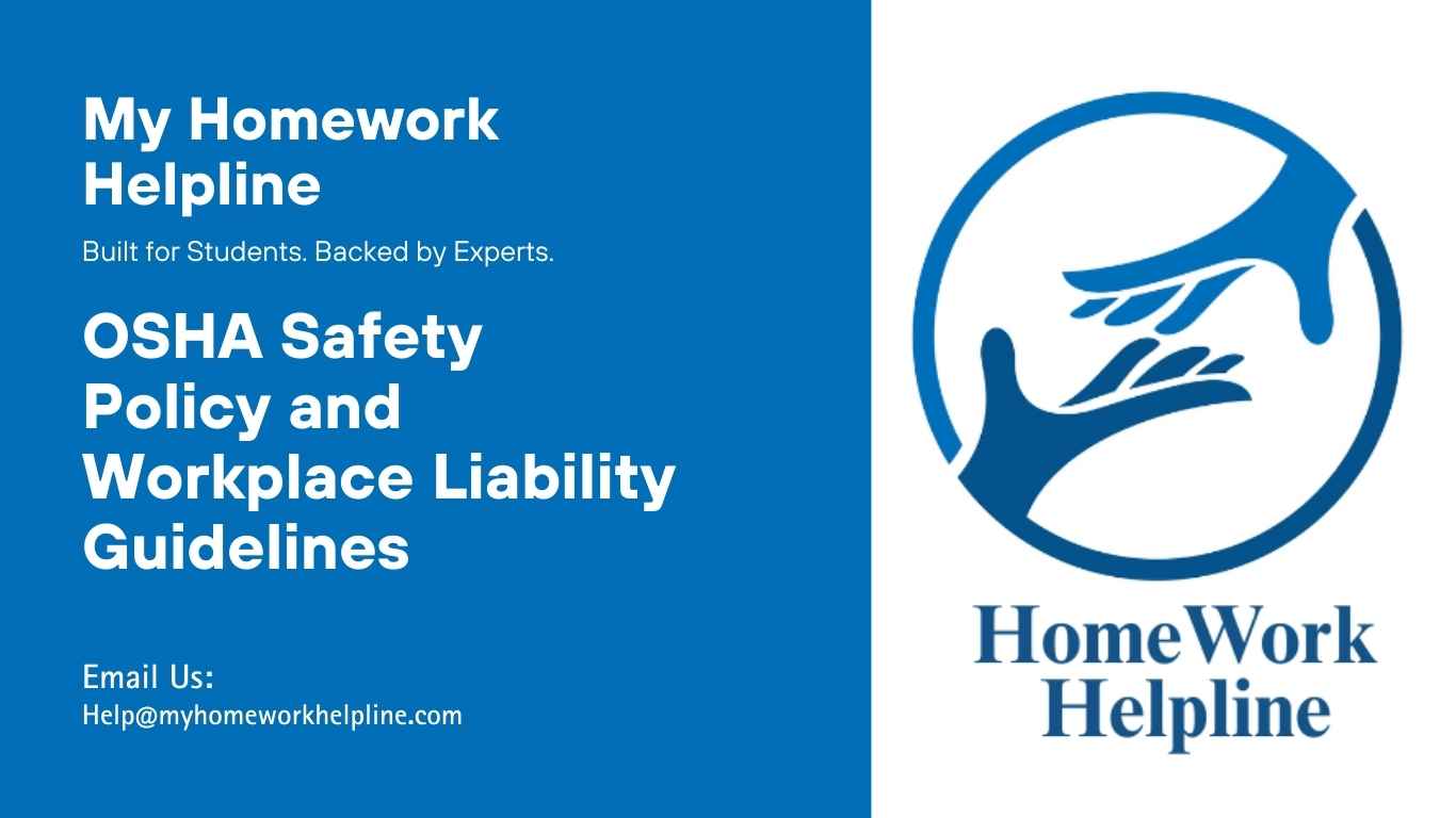 This OSHA safety policy essay examines how organizations can ensure the protection of contract and temporary workers. The academic paper explores company policy development, the relationship between host employer and contractor liability, insurance requirements for both parties, and OSHA best practices. It highlights training, risk management, and workplace safety strategies for compliance with labor laws and reducing accidents.