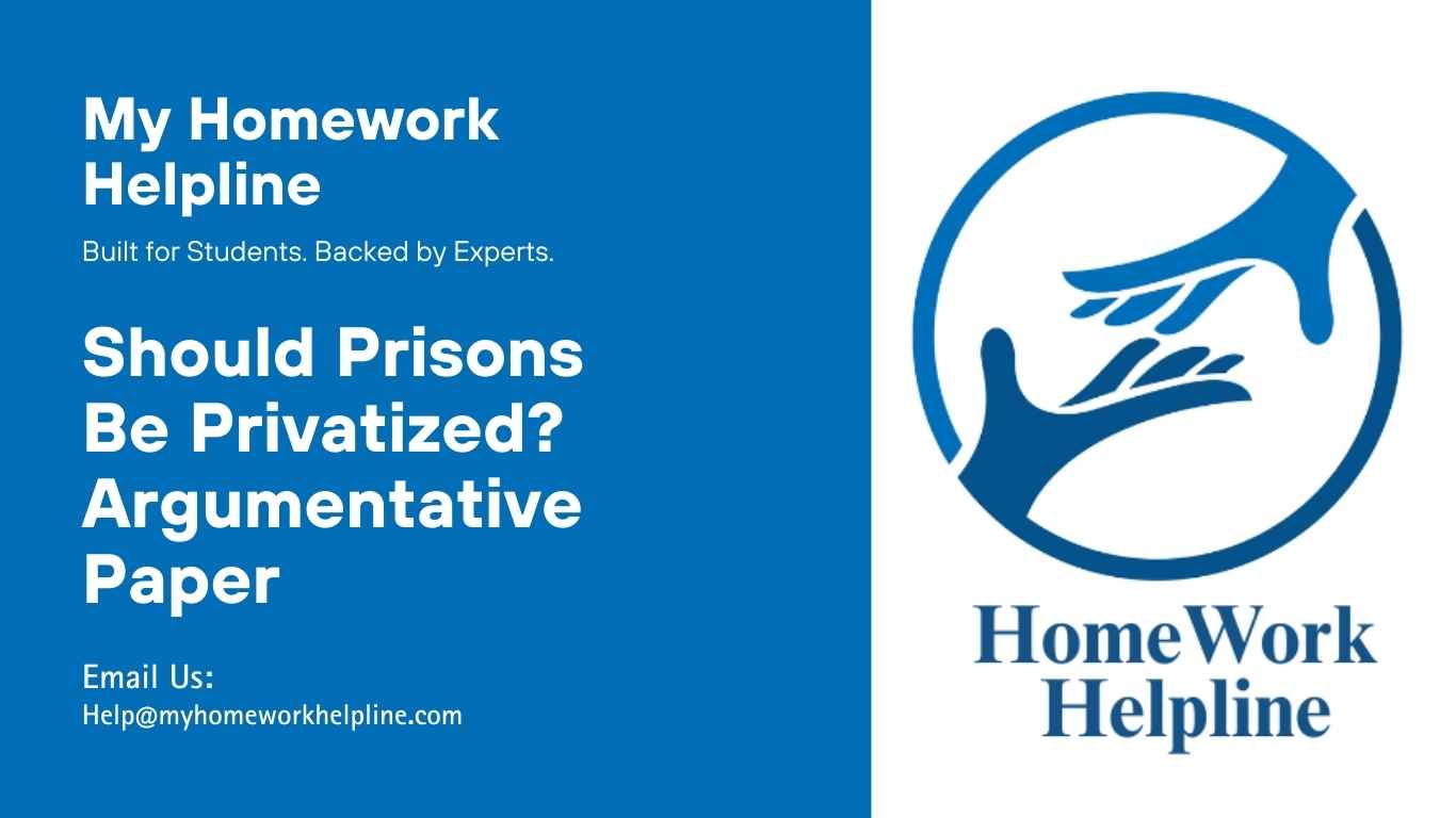This argumentative paper examines the debate on whether prisons should be privatized in the United States, analyzing cost efficiency, reduction of overcrowding, correctional staff roles, and impacts on recidivism. The paper highlights arguments for privatization, including taxpayer savings, improved rehabilitation support, transparency, and accountability, while contrasting these benefits with challenges in the U.S. correctional system.