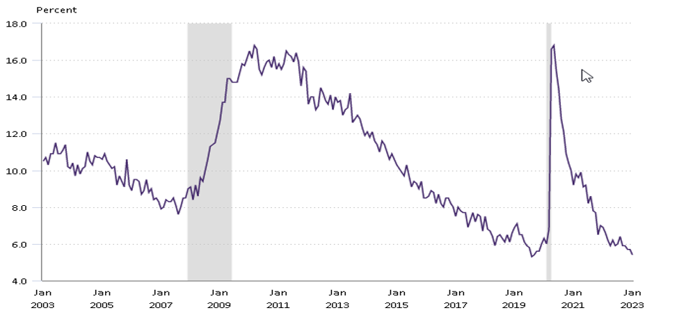 Unemployment Rates Among the African-Americans (U.S. Bureau Of Labor Statistics, 2022)