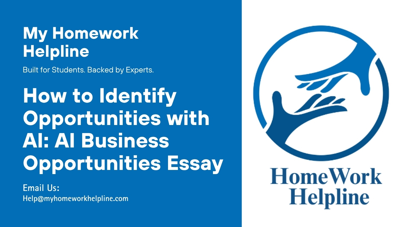 A detailed AI business opportunities essay exploring how to identify opportunities with AI. This academic paper, assignment, or research paper discusses machine learning, deep learning, computer vision, NLP, structured data, and collaborative filtering, highlighting strategies and lessons to apply AI effectively in business scenarios for maximum impact and efficiency.